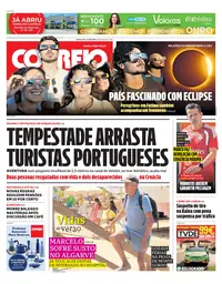 Capa do Correio da Manhã de quinta-feira, 13 de agosto de 2026