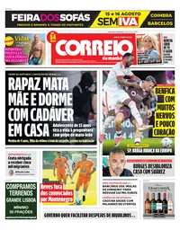 Capa do Correio da Manhã de sexta-feira, 14 de agosto de 2026