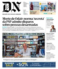 Capa do Diário de Notícias de sexta-feira, 14 de agosto de 2026
