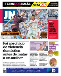 Capa do Jornal de Notícias de sexta-feira, 14 de agosto de 2026
