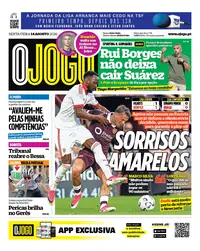 Capa do O Jogo de sexta-feira, 14 de agosto de 2026