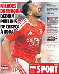 Capa do CM Mais Sport de sábado, 15 de agosto de 2026