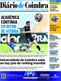 Capa do Diário de Coimbra de sábado, 15 de agosto de 2026