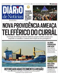 Capa do Diário de Notícias da Madeira de sábado, 15 de agosto de 2026