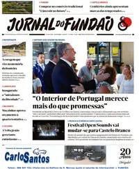 Capa do Jornal do Fundão de sábado, 15 de agosto de 2026