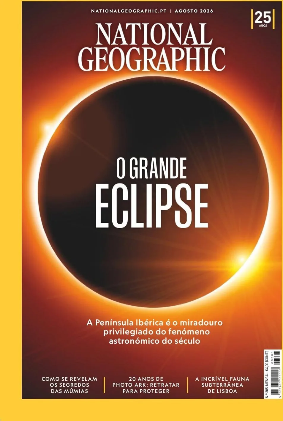 Capa do National Geographic Portugal de sábado, 15 de agosto de 2026