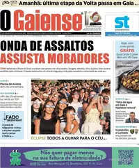 Capa do O Gaiense de sábado, 15 de agosto de 2026