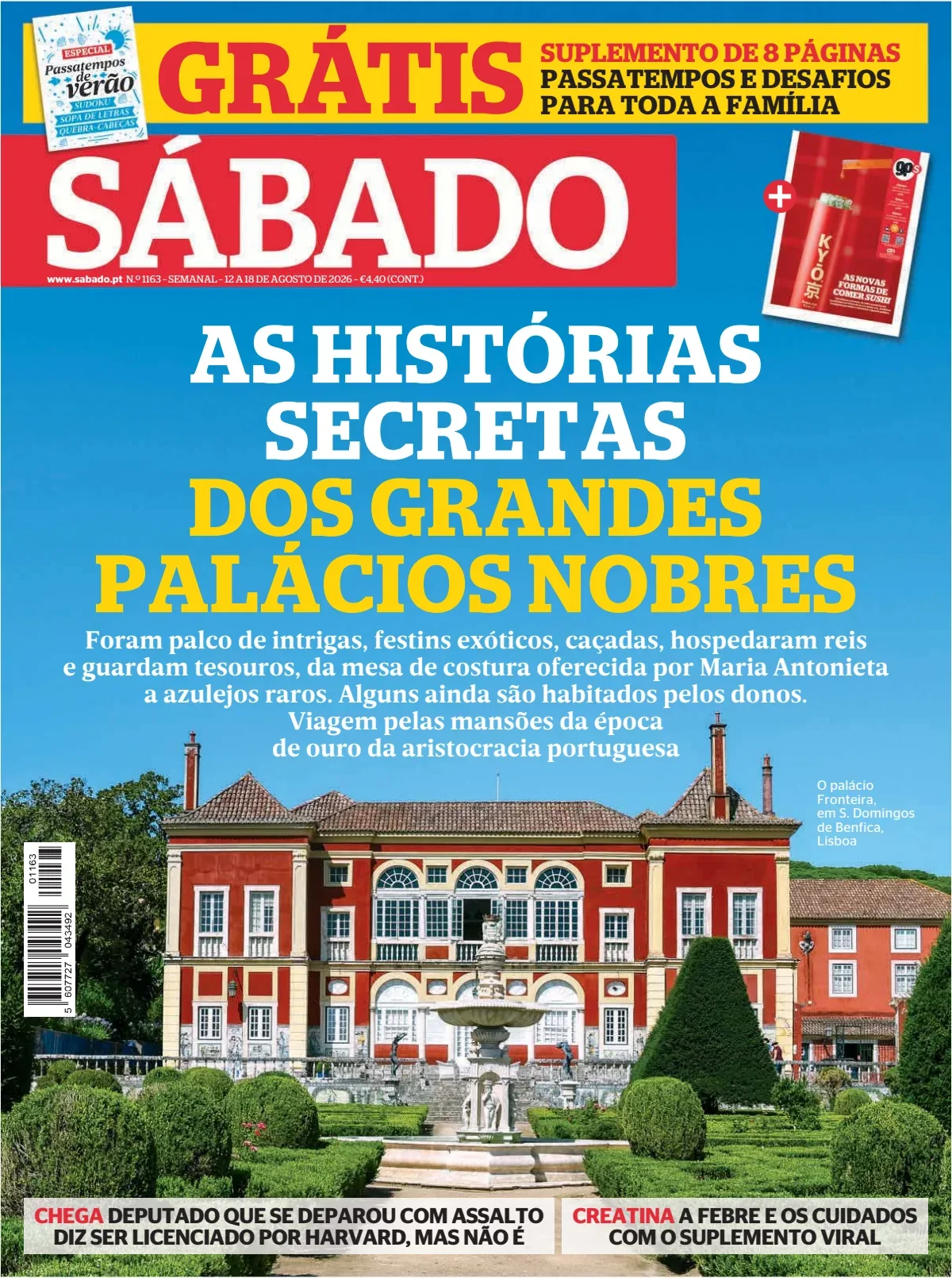 Capa do Sábado de sábado, 15 de agosto de 2026