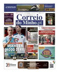 Capa do Correio do Minho de domingo, 16 de agosto de 2026