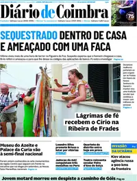 Capa do Diário de Coimbra de domingo, 16 de agosto de 2026