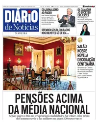 Capa do Diário de Notícias da Madeira de domingo, 16 de agosto de 2026