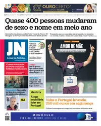 Capa do Jornal de Notícias de domingo, 16 de agosto de 2026