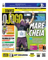 Capa do O Jogo de domingo, 16 de agosto de 2026