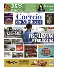 Capa do Correio do Minho de segunda-feira, 17 de agosto de 2026