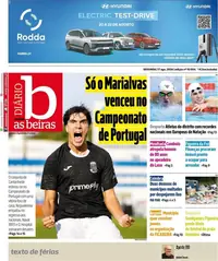 Capa do Diário As Beiras de segunda-feira, 17 de agosto de 2026