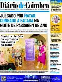 Capa do Diário de Coimbra de segunda-feira, 17 de agosto de 2026