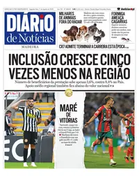 Capa do Diário de Notícias da Madeira de segunda-feira, 17 de agosto de 2026