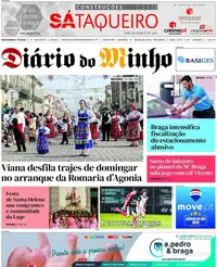 Capa do Diário do Minho de segunda-feira, 17 de agosto de 2026