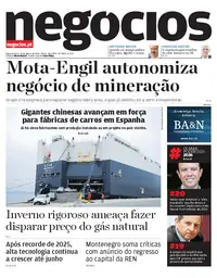 Capa do Jornal de Negócios de segunda-feira, 17 de agosto de 2026