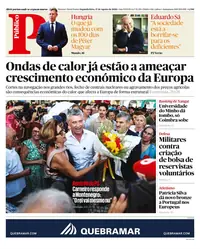 Capa do Público de segunda-feira, 17 de agosto de 2026