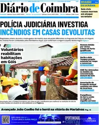Capa do Diário de Coimbra de terça-feira, 18 de agosto de 2026
