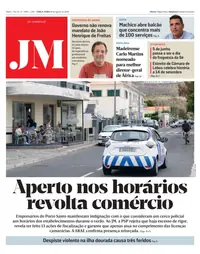 Capa do Jornal da Madeira de terça-feira, 18 de agosto de 2026
