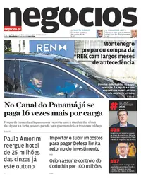 Capa do Jornal de Negócios de terça-feira, 18 de agosto de 2026