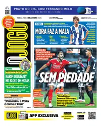 Capa do O Jogo de terça-feira, 18 de agosto de 2026