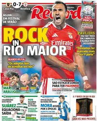 Capa do Record de terça-feira, 18 de agosto de 2026