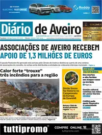 Capa do Diário de Aveiro de quarta-feira, 19 de agosto de 2026