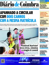 Capa do Diário de Coimbra de quarta-feira, 19 de agosto de 2026