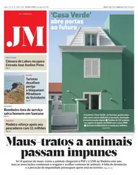 Capa do Jornal da Madeira de quarta-feira, 19 de agosto de 2026