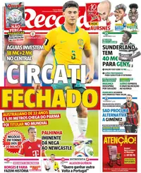 Capa do Record de quarta-feira, 19 de agosto de 2026