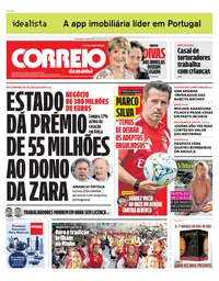 Capa do Correio da Manhã de quinta-feira, 20 de agosto de 2026