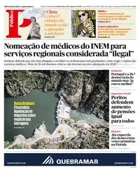 Capa do Público de quinta-feira, 20 de agosto de 2026