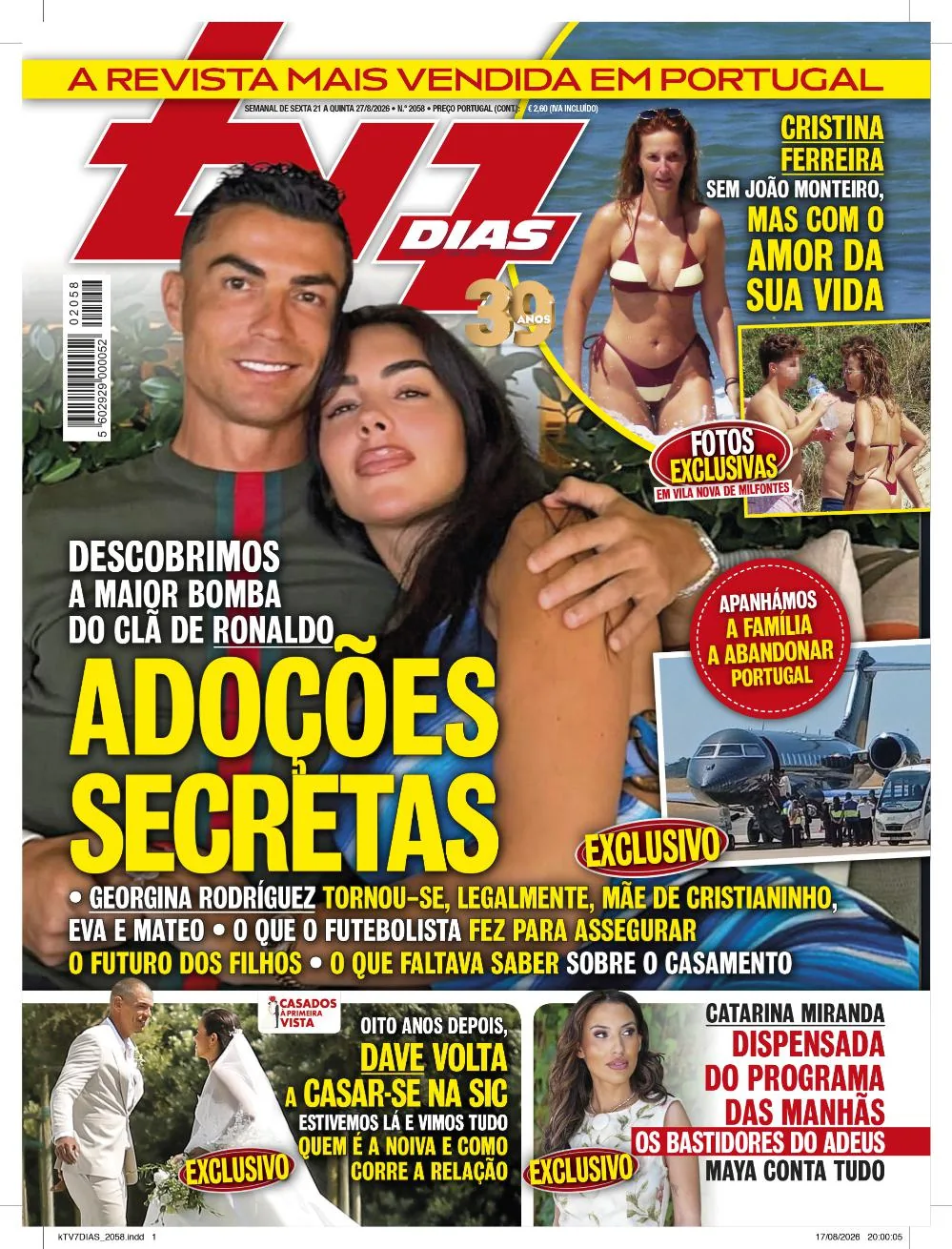 Capa do TV 7 Dias de quinta-feira, 20 de agosto de 2026