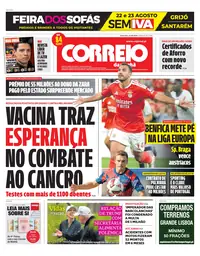 Capa do Correio da Manhã de sexta-feira, 21 de agosto de 2026