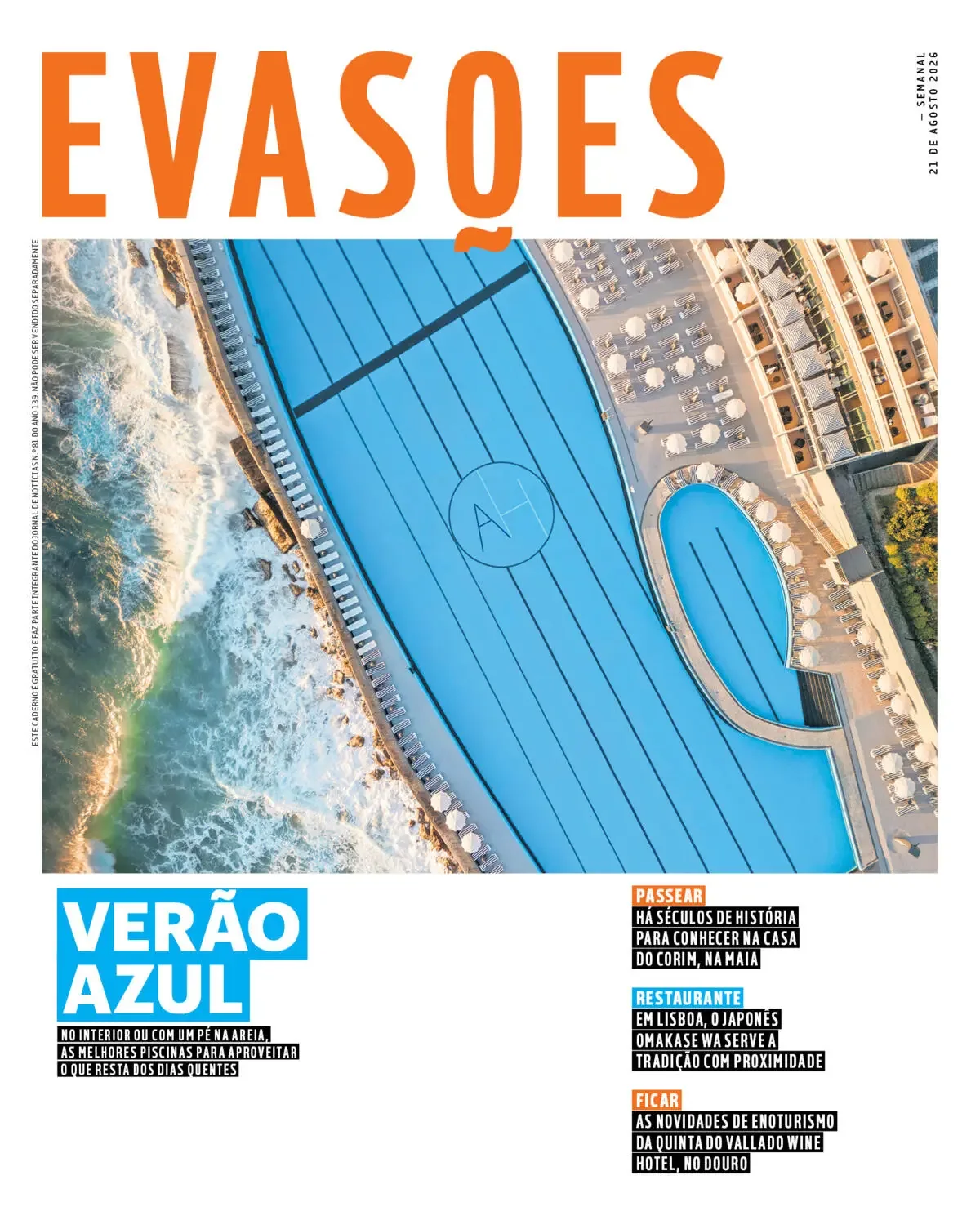Capa do Evasões de sexta-feira, 21 de agosto de 2026