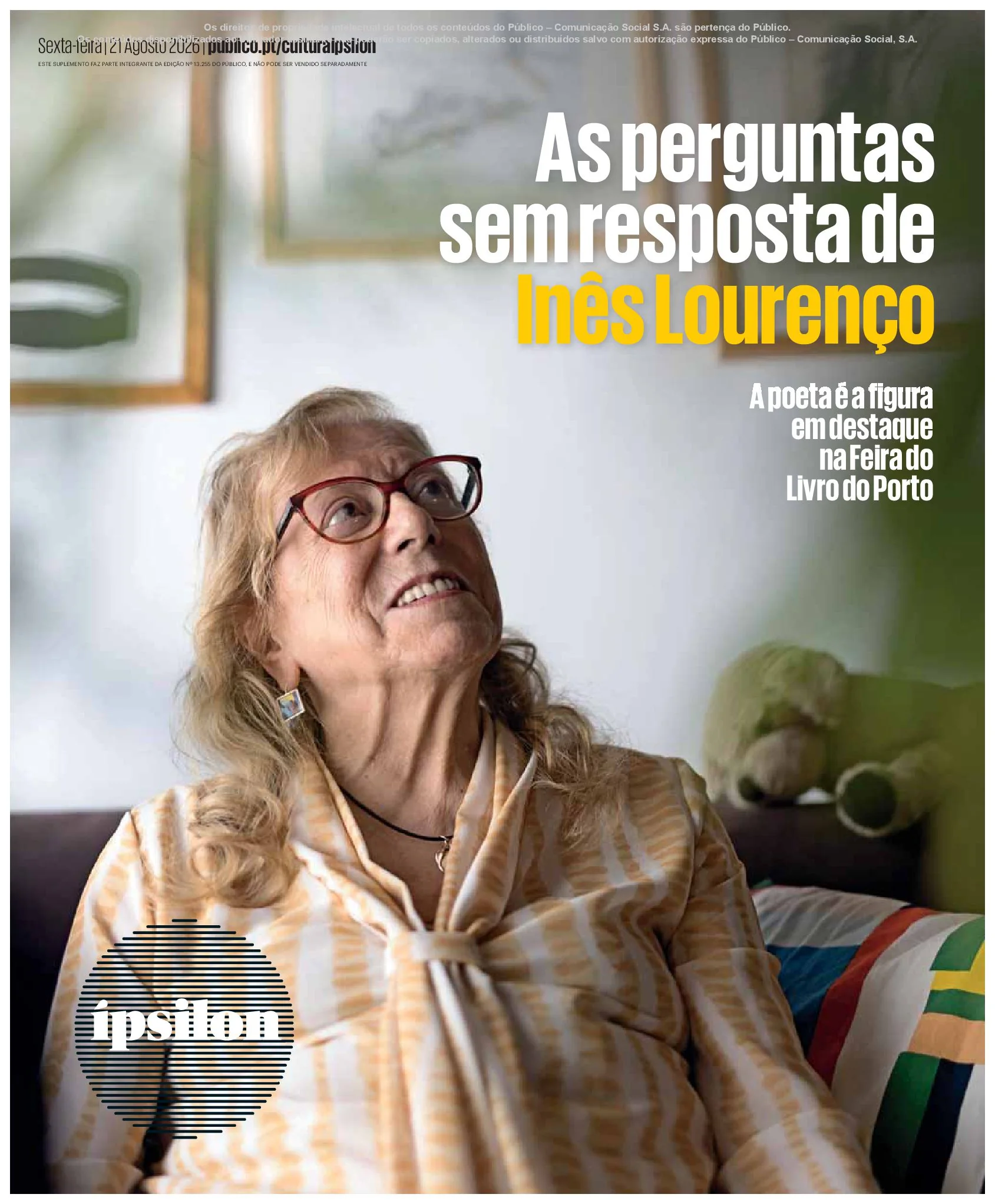 Capa do Ípsilon de sexta-feira, 21 de agosto de 2026