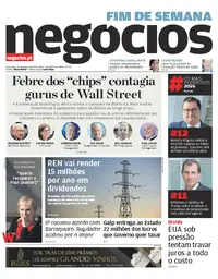 Capa do Jornal de Negócios de sexta-feira, 21 de agosto de 2026