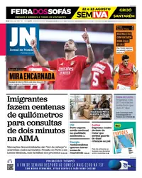 Capa do Jornal de Notícias de sexta-feira, 21 de agosto de 2026