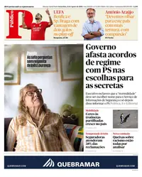 Capa do Público de sexta-feira, 21 de agosto de 2026