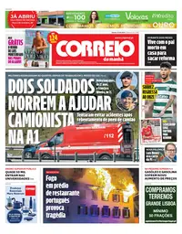 Capa do Correio da Manhã de sábado, 22 de agosto de 2026