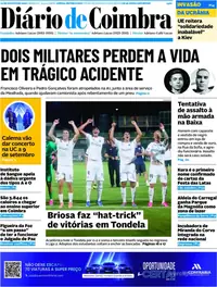 Capa do Diário de Coimbra de sábado, 22 de agosto de 2026