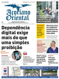 Capa do Açoriano Oriental de domingo, 23 de agosto de 2026