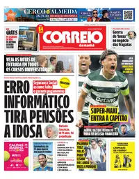 Capa do Correio da Manhã de domingo, 23 de agosto de 2026