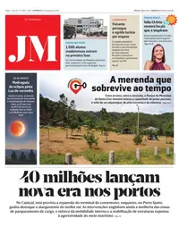 Capa do Jornal da Madeira de domingo, 23 de agosto de 2026