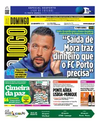 Capa do O Jogo de domingo, 23 de agosto de 2026