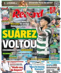 Capa do Record de domingo, 23 de agosto de 2026