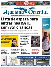 Capa do Açoriano Oriental de terça-feira, 25 de agosto de 2026